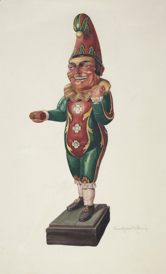 Cigar Store Figure: Punch by Elmer R. Kottcamp (American, active c. 1935), 16X12"(A3)Poster Print