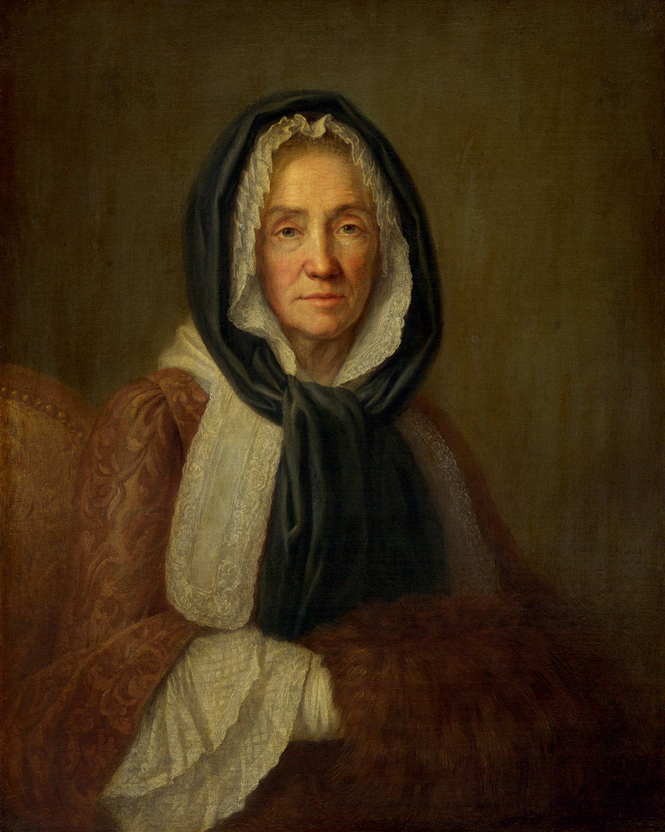 second half 18th century by French 18th Century (Old Woman with a Muff), 16X12"(A3)Poster Print