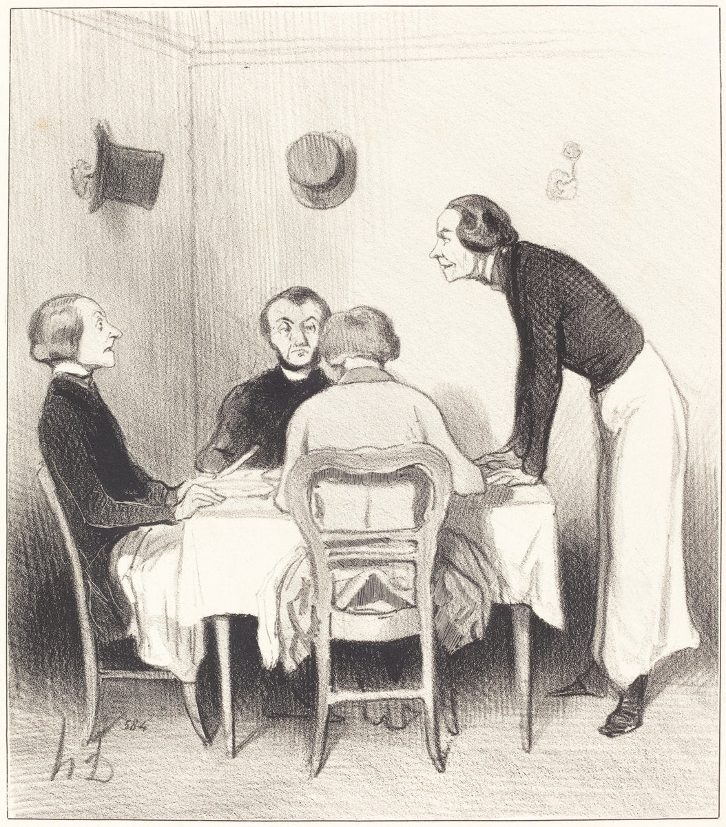 Carotte du restaurant by Honoré Daumier (French, 1808 - 1879), 16X12"(A3)Poster Print