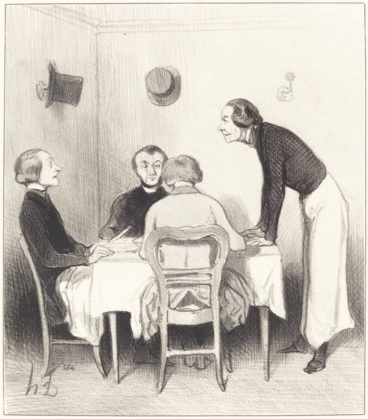 Carotte du restaurant by Honoré Daumier (French, 1808 - 1879), 16X12"(A3)Poster Print