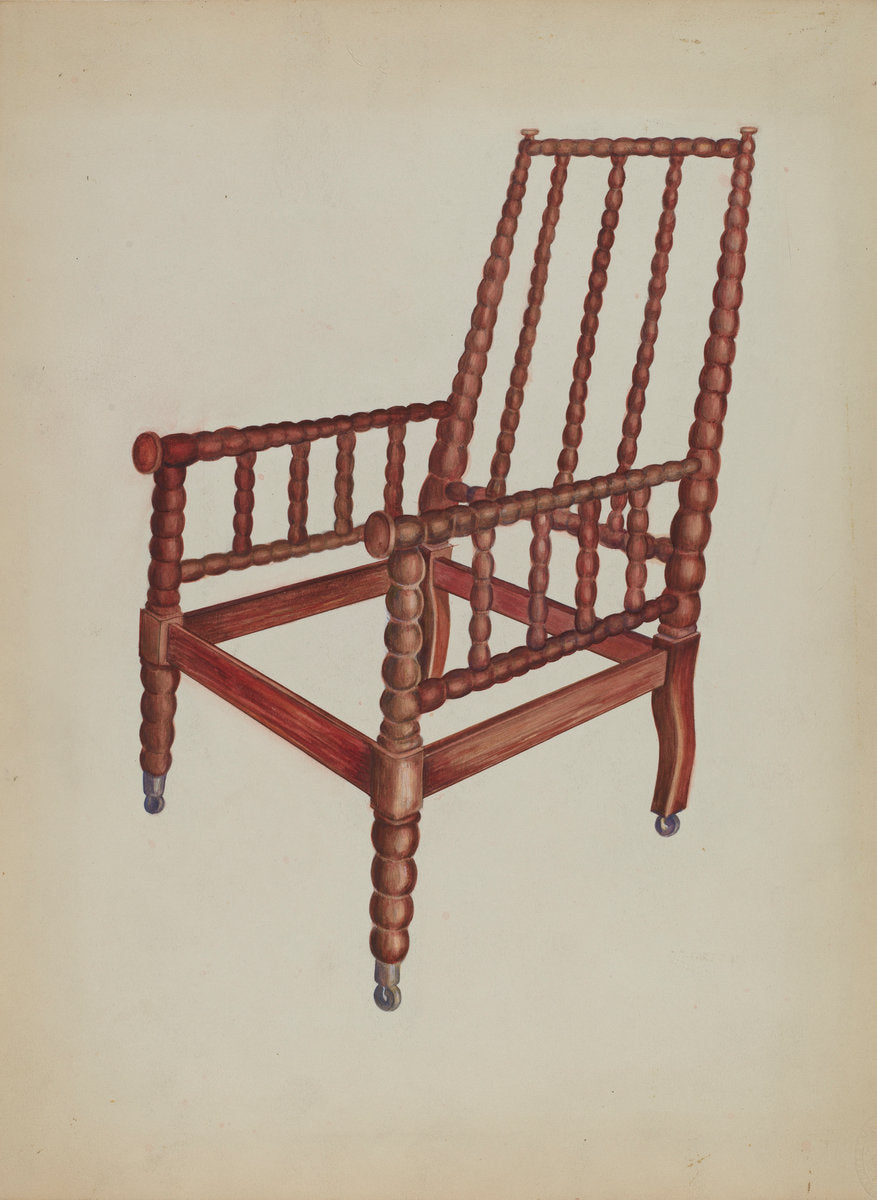Spool Armchair by Ella Josephine Sterling (American, active c. 1935), 16X12"(A3)Poster Print