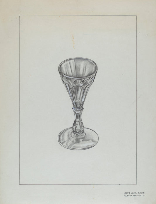 Wine Glass by Raymond Manupelli (American, active c. 1935), 16X12"(A3)Poster Print