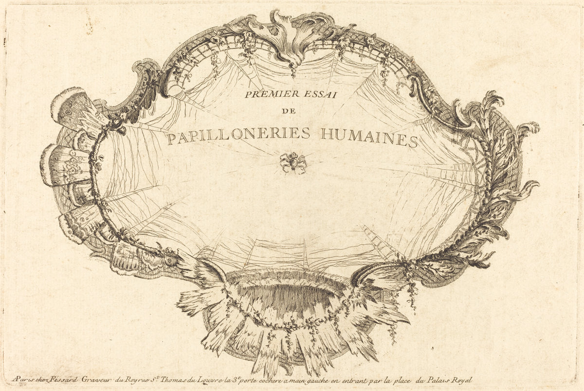 Le Titre by Charles Germain de Saint-Aubin (French, 1721 - 1786), 16X12"(A3)Poster Print