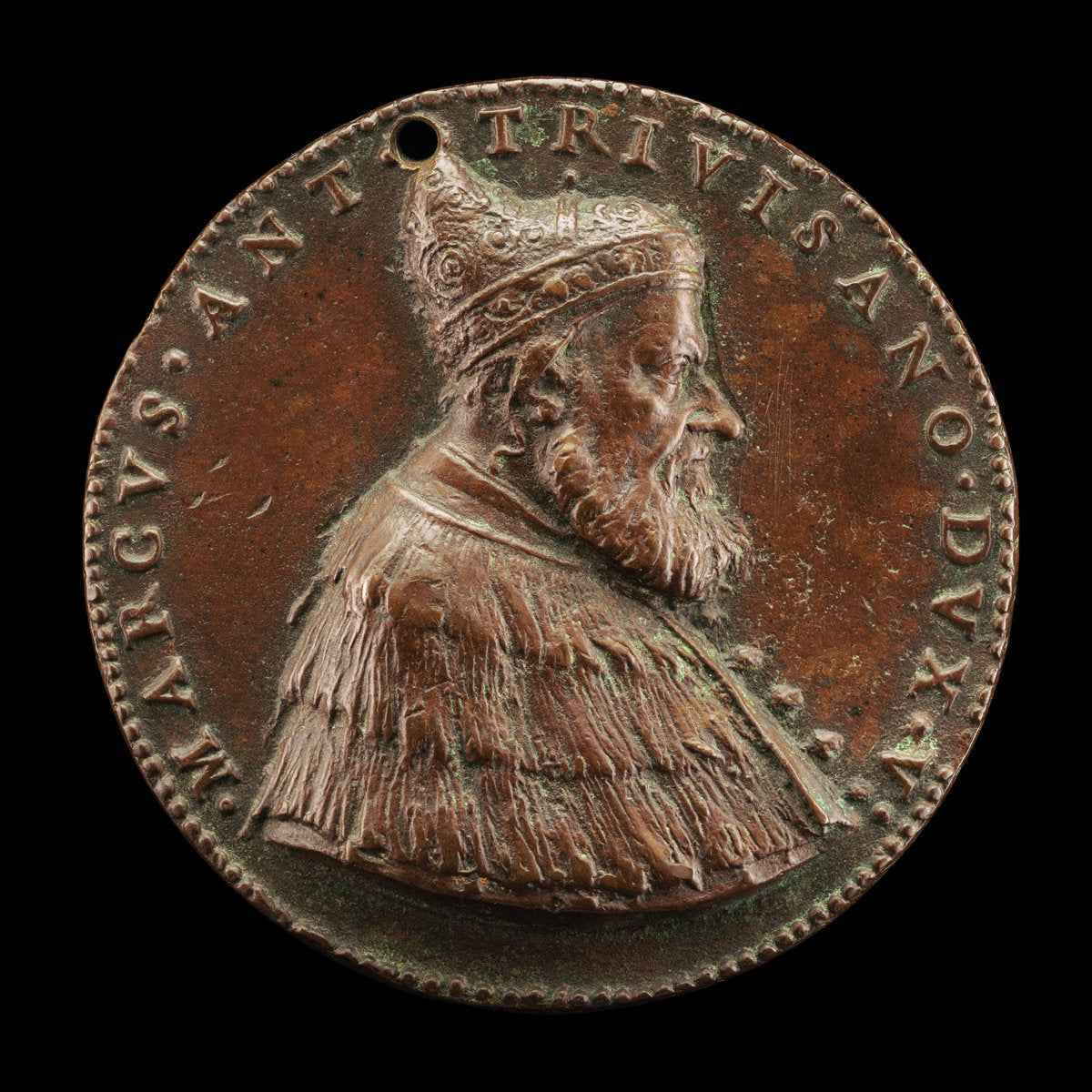 1554 by Italian 16th Century (Marcantonio Trevisan, c. 1475-1554, Doge of Venice 1553 [obverse]), 16X12"(A3)Poster Print
