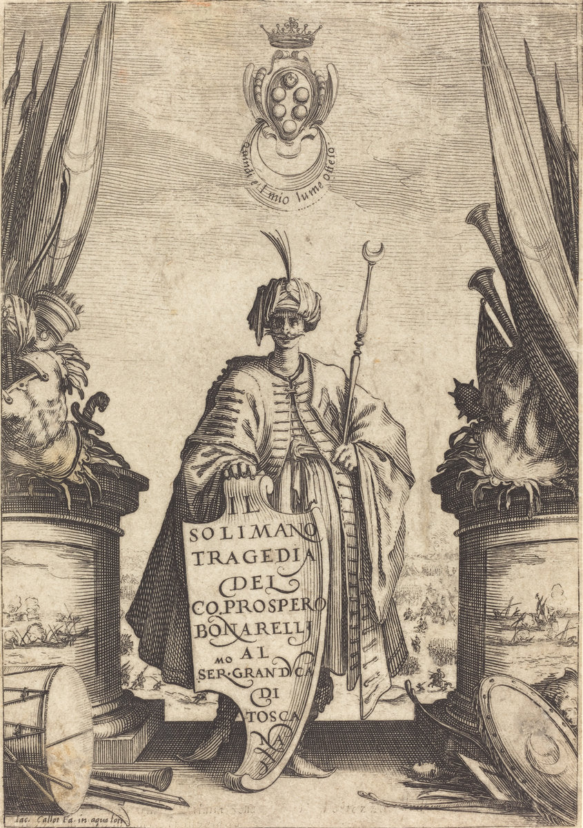 Title Page for "Il Solimano" by Jacques Callot (French, 1592 - 1635), 16X12"(A3)Poster Print