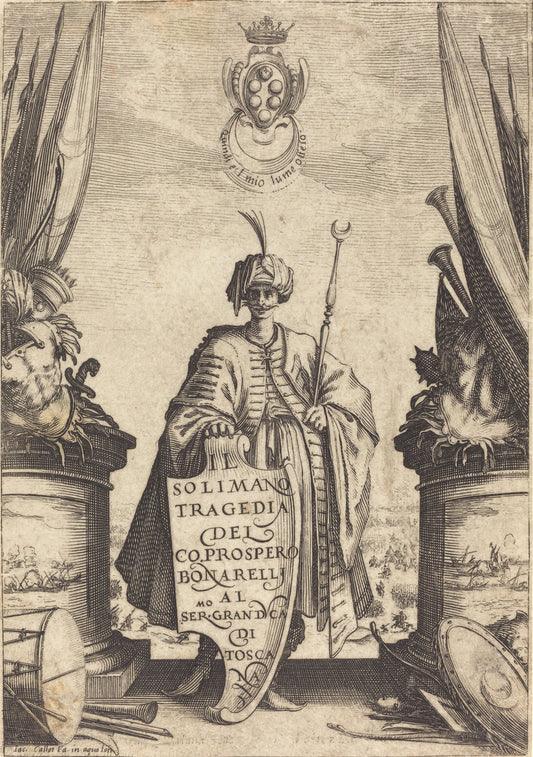 Title Page for "Il Solimano" by Jacques Callot (French, 1592 - 1635), 16X12"(A3)Poster Print