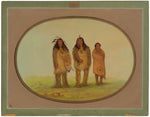 Two Nezperce Warriors and a Boy by George Catlin (American, 1796 - 1872), 16X12"(A3)Poster Print