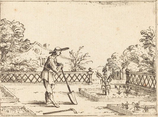 The Gardener by Jacques Callot (French, 1592 - 1635), 16X12"(A3)Poster Print