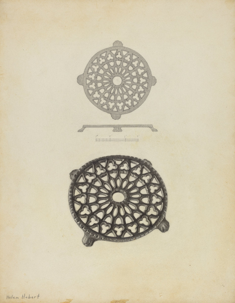 Trivet by Helen Hobart (American, active c. 1935), 16X12"(A3)Poster Print