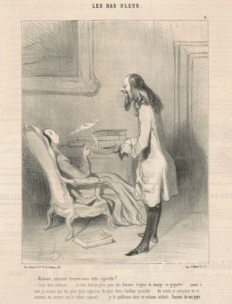 Madame, comment trouvez-vous cette cigarette? by Honoré Daumier (French, 1808 - 1879), 16X12"(A3)Poster Print