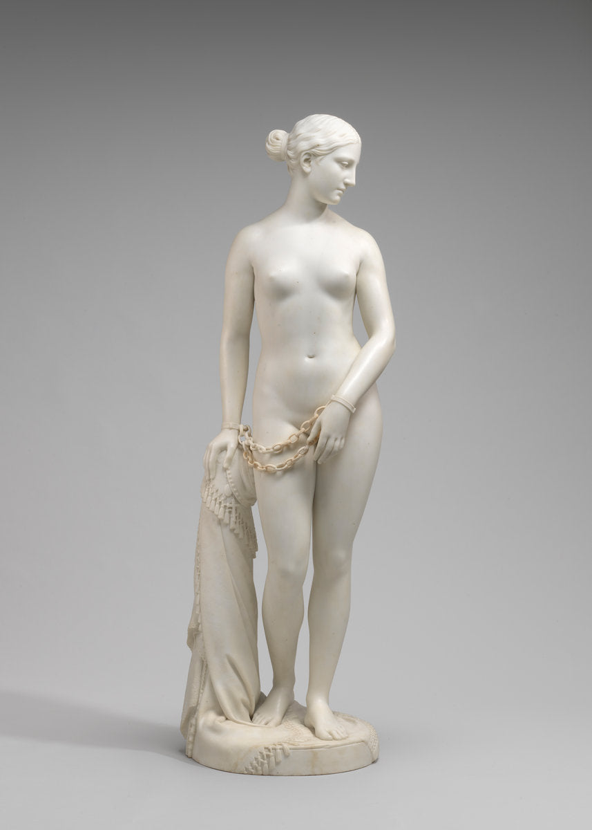 The Greek Slave by Hiram Powers (American, 1805 - 1873), 16X12"(A3)Poster Print