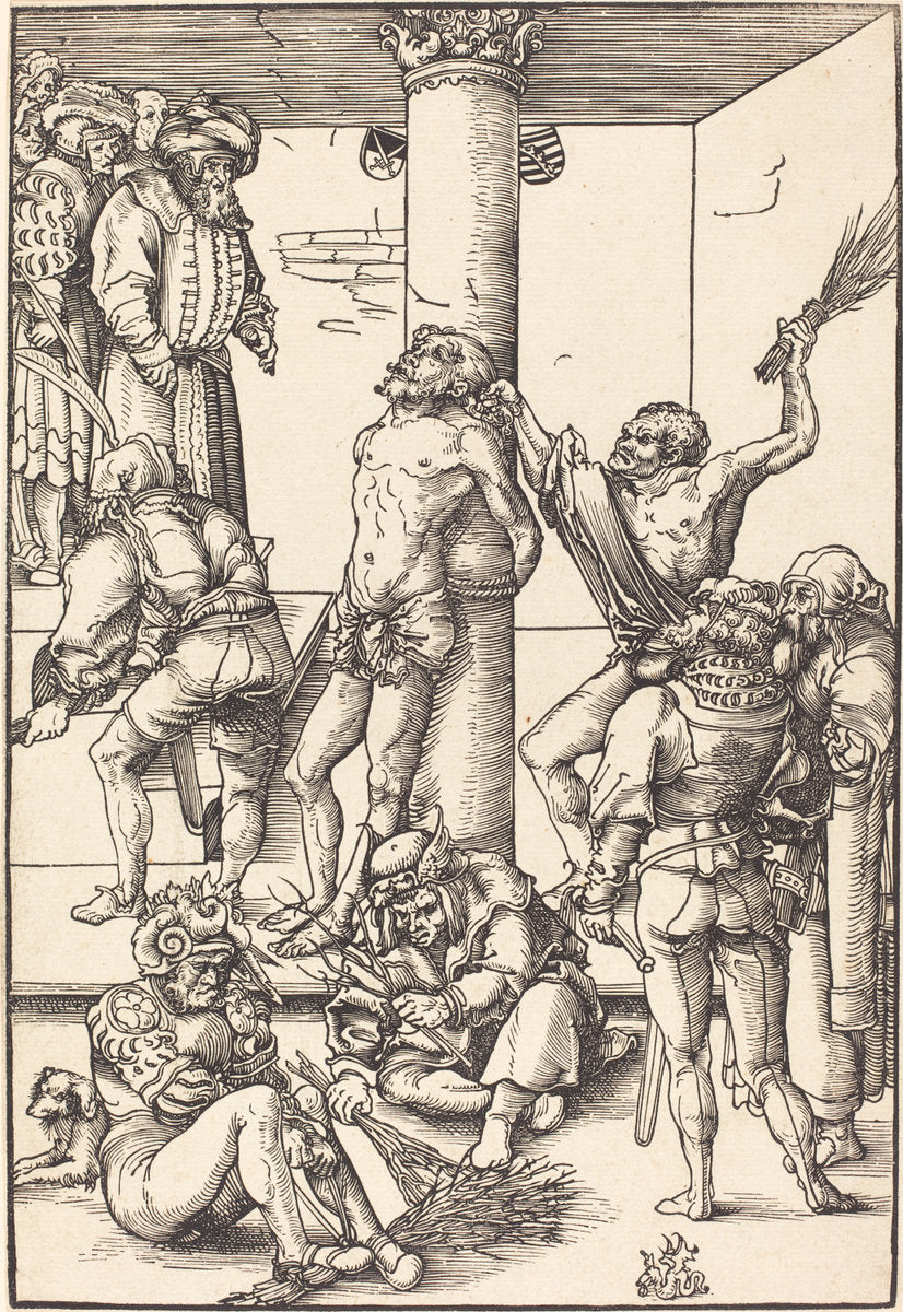 The Flagellation by Lucas Cranach the Elder (German, 1472 - 1553), 16X12"(A3)Poster Print