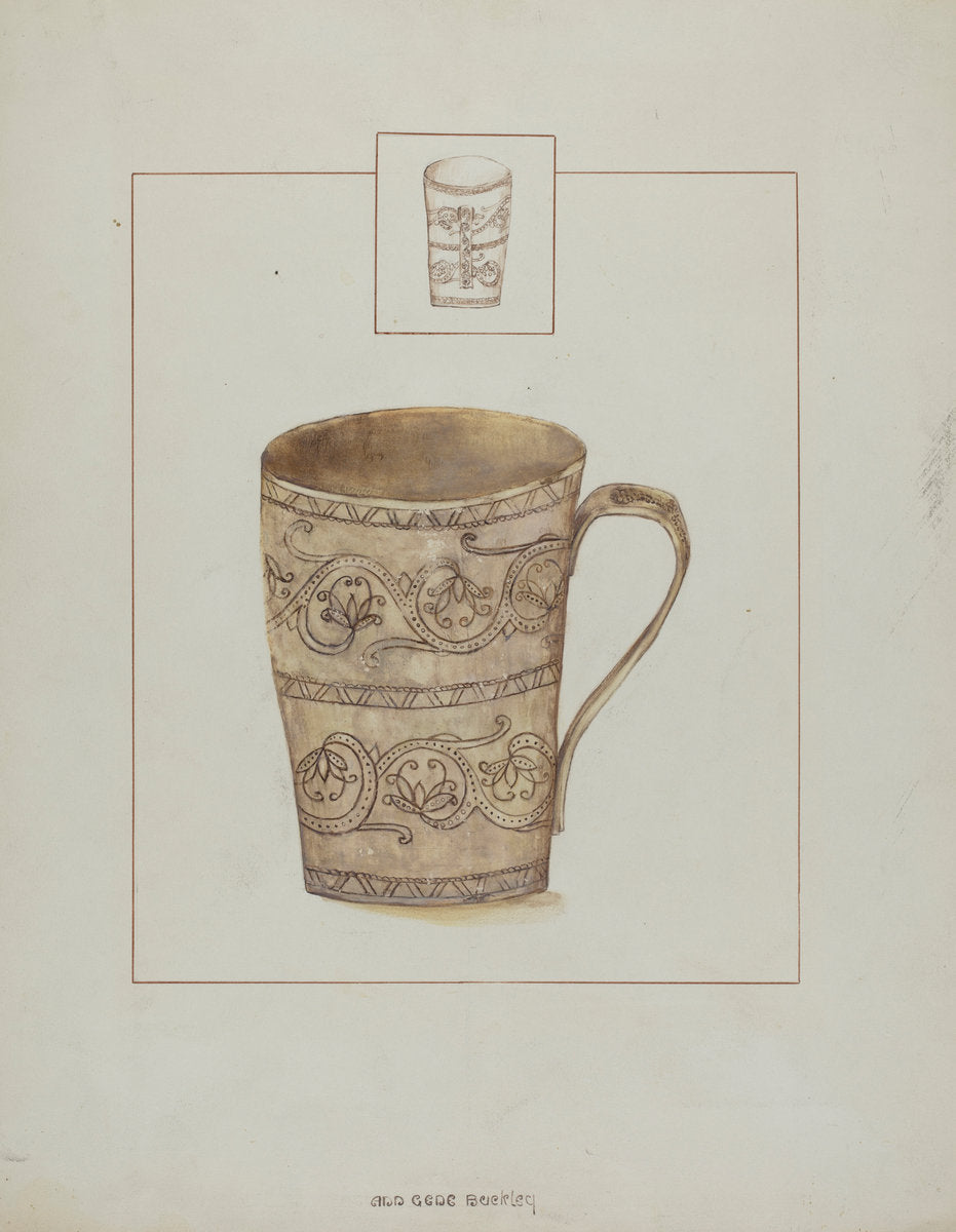 Mug by Ann Gene Buckley (American, active c. 1935), 16X12"(A3)Poster Print