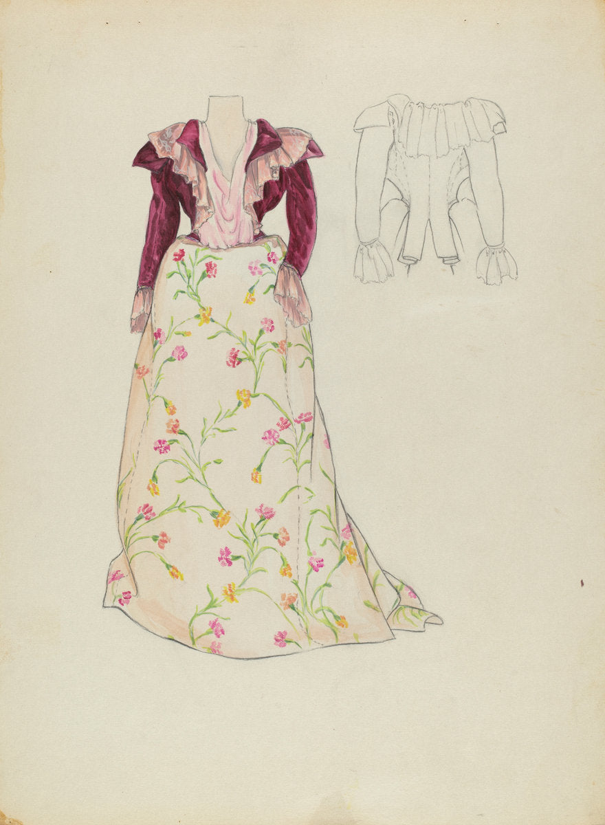 Dress by Jean Gordon (American, active c. 1935), 16X12"(A3)Poster Print