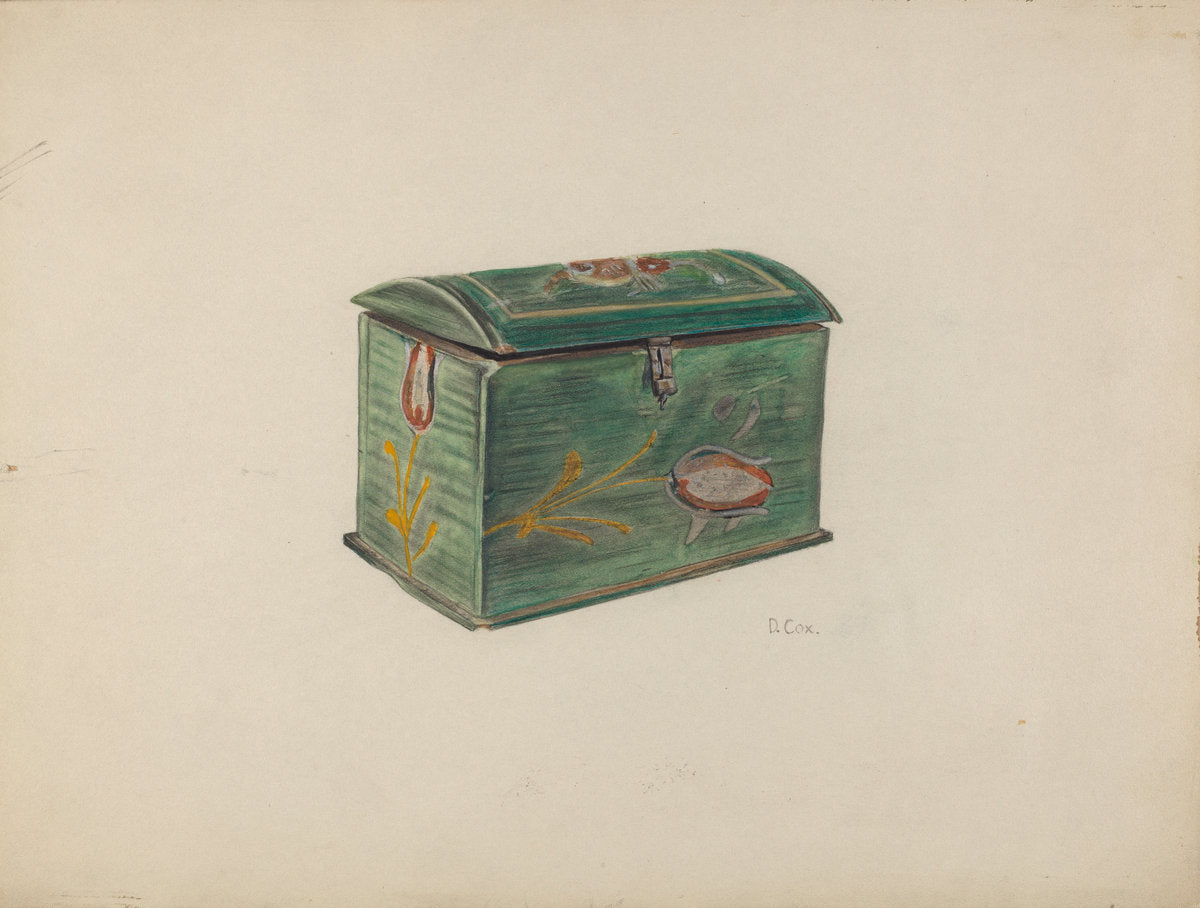 Painted Box by Douglas Cox (American, active c. 1935), 16X12"(A3)Poster Print
