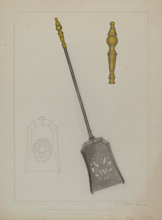 Fire Shovel by Marie Famularo (American, 1901 - 1975), 16X12"(A3)Poster Print