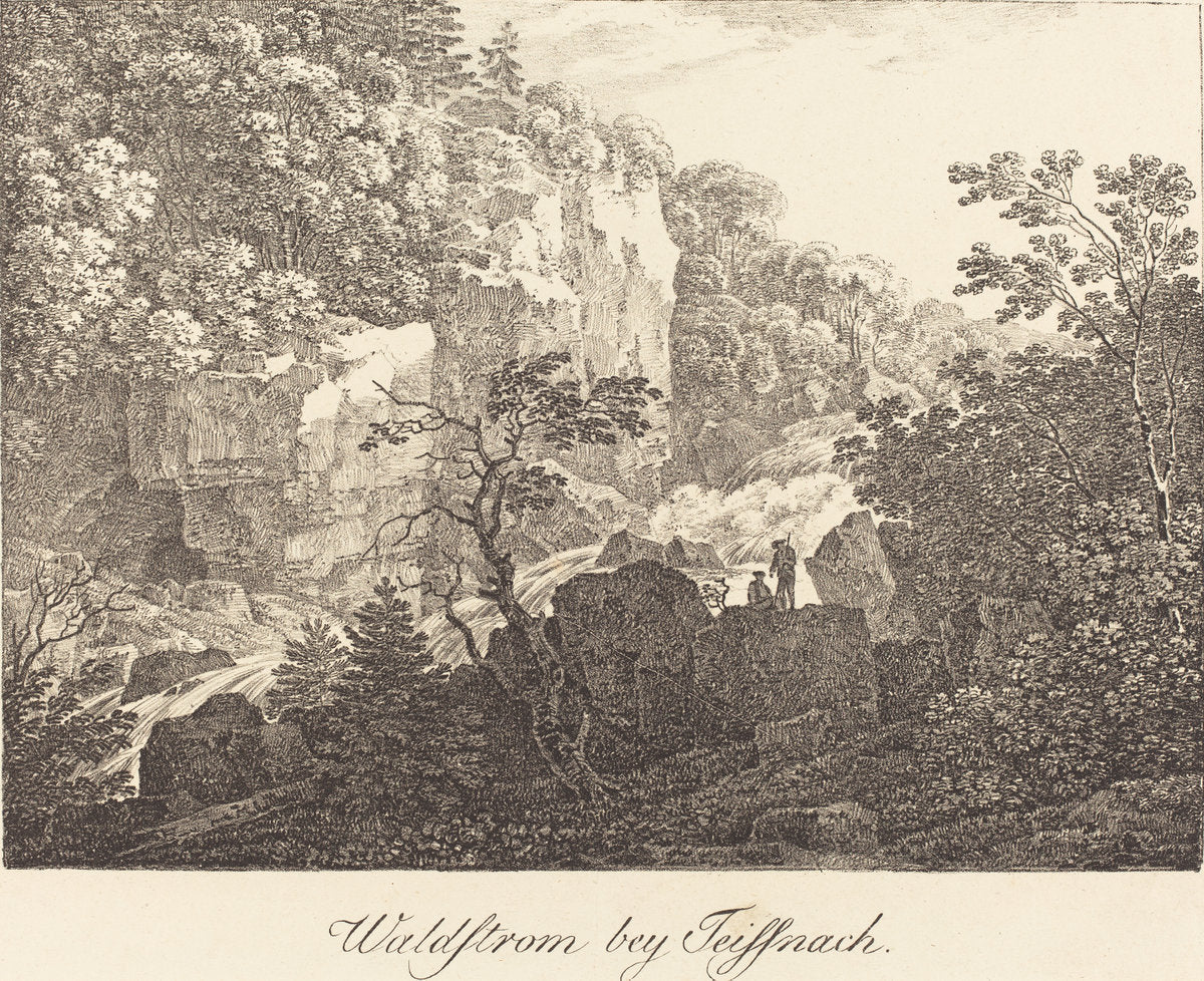 Waldstrom bey Teissnach by Max Joseph Wagenbauer (German, 1774 - 1829), 16X12"(A3)Poster Print