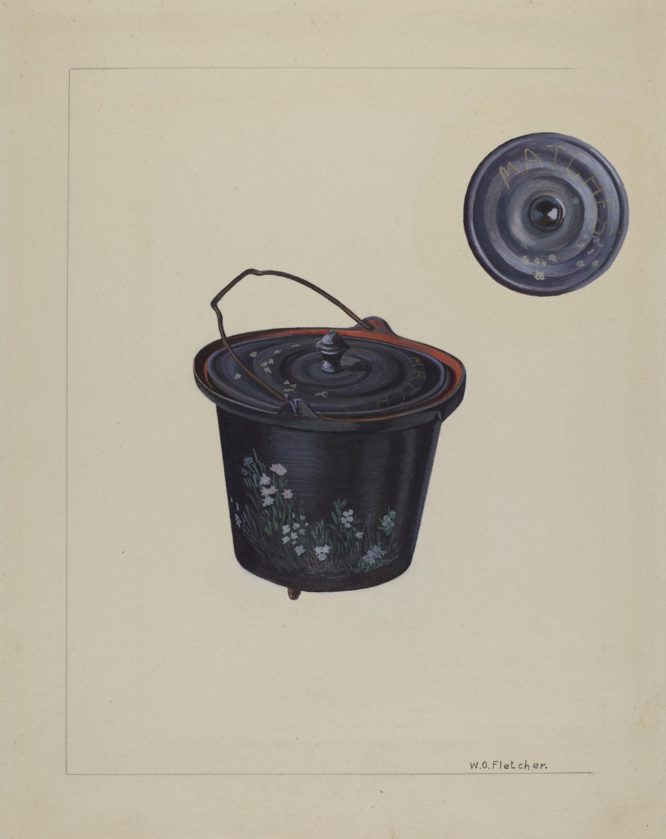 Child's Toy Iron Kettle by William O. Fletcher (American, active c. 1935), 16X12"(A3)Poster Print