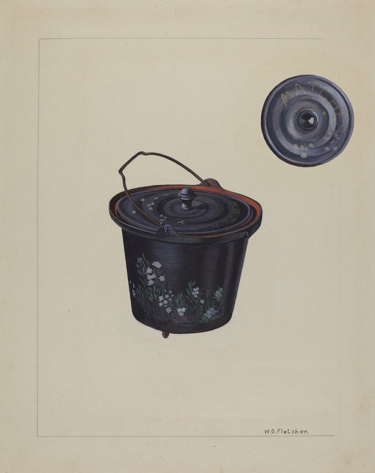 Child's Toy Iron Kettle by William O. Fletcher (American, active c. 1935), 16X12"(A3)Poster Print