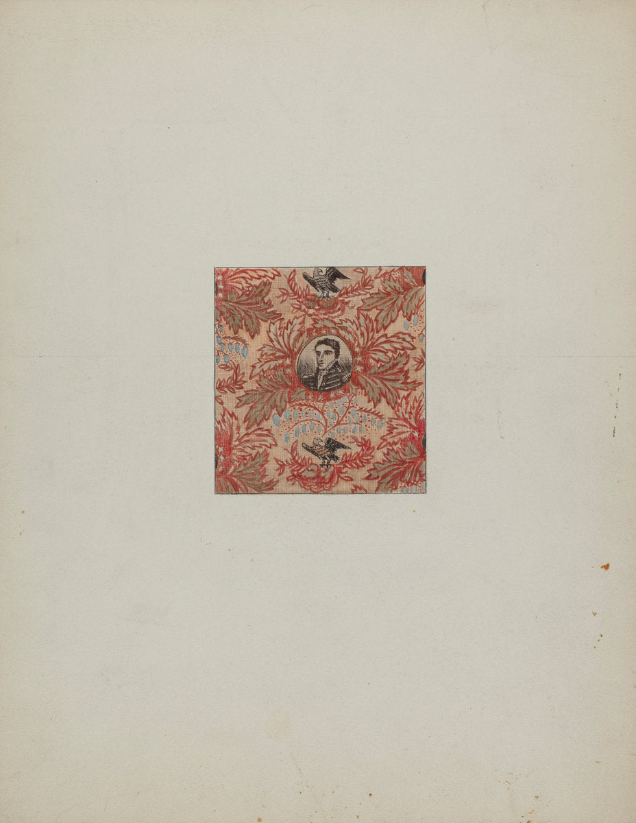 Historical Printed Cotton by Charles Rose (American, active c. 1935), 16X12"(A3)Poster Print