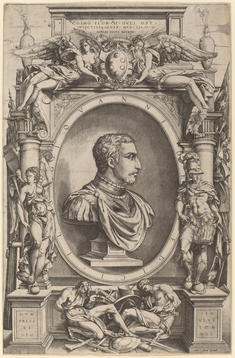 Giovanni de' Medici by Enea Vico (Italian, 1523 - 1567), 16X12"(A3)Poster Print