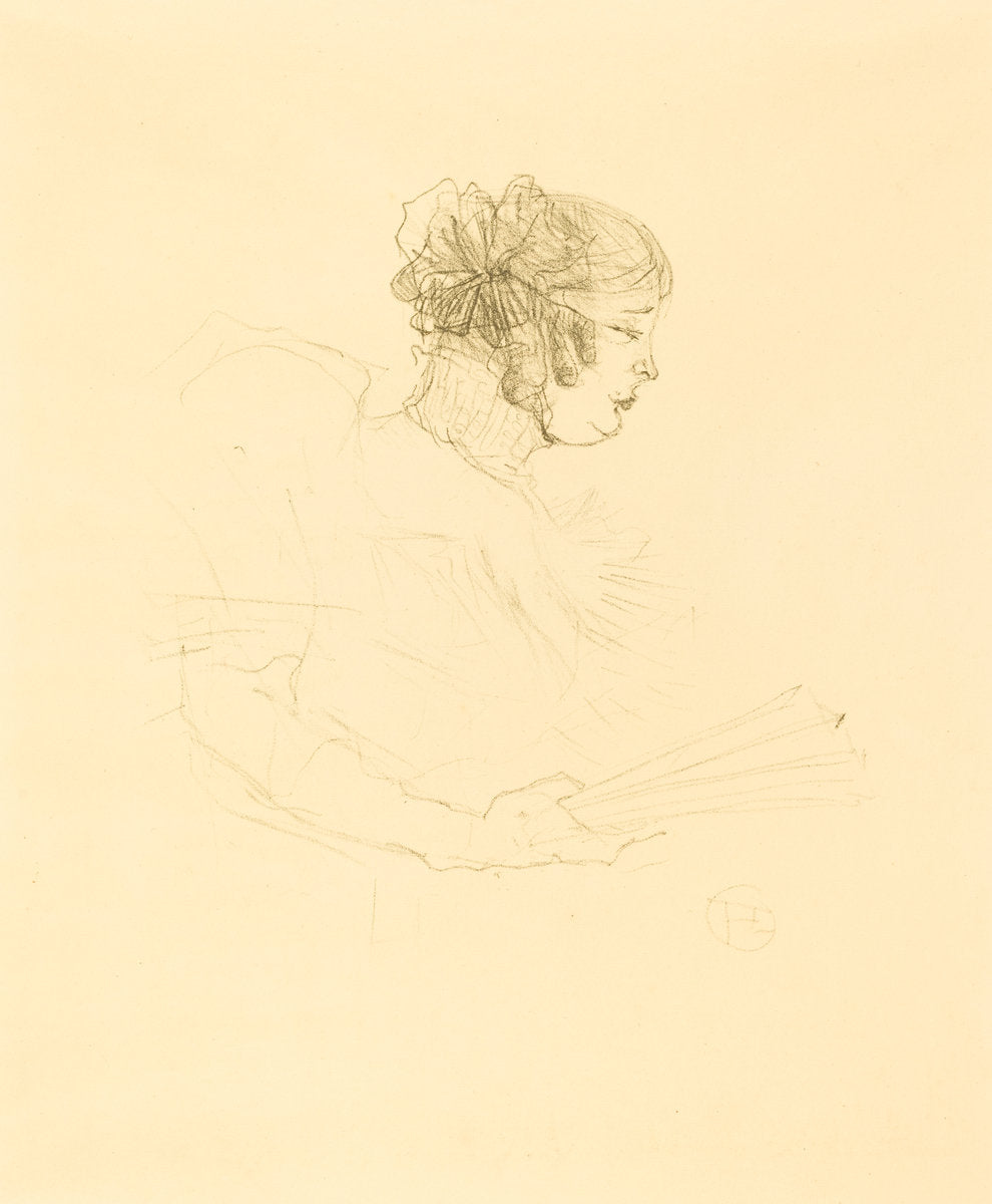 Luce Myres in Profile (Luce Myrès, de profil) by Henri de Toulouse-Lautrec (French, 1864 - 1901), 16X12"(A3)Poster Print
