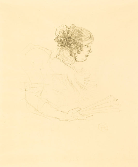 Luce Myres in Profile (Luce Myrès, de profil) by Henri de Toulouse-Lautrec (French, 1864 - 1901), 16X12"(A3)Poster Print