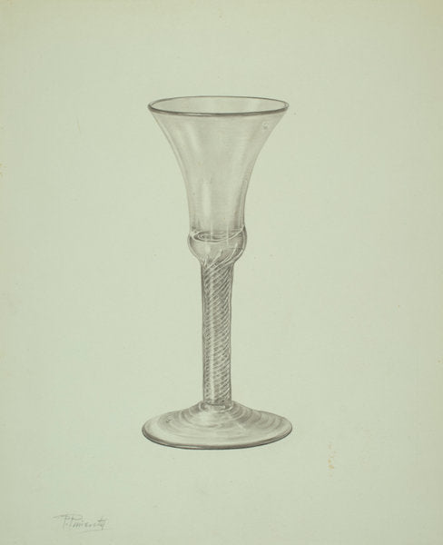 Wine Glass by Palmyra Pimentel (American, active c. 1935), 16X12"(A3)Poster Print