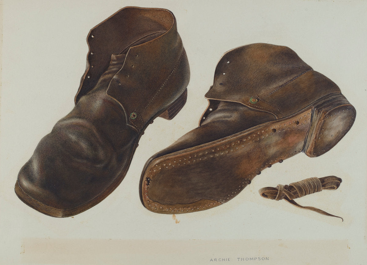 Shoes by Archie Thompson and Albert Rudin (American, active c. 1935), 16X12"(A3)Poster Print