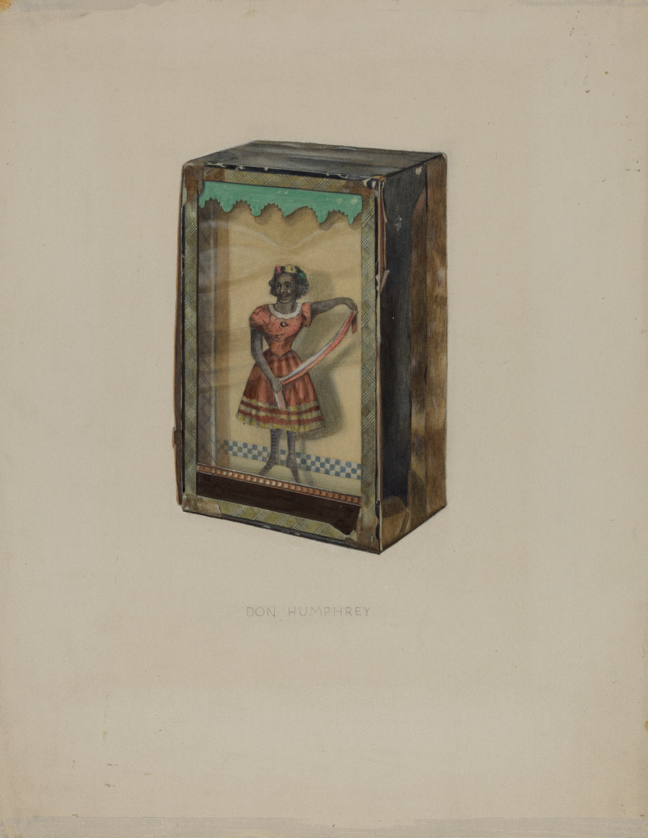 Dancing Doll in a Box by Donald Humphrey (American, active c. 1935), 16X12"(A3)Poster Print