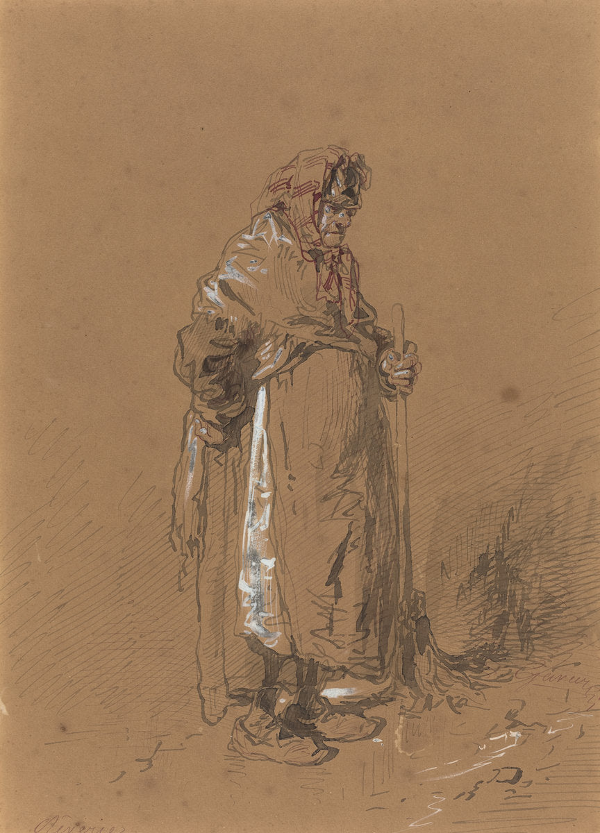 Reverie by Paul Gavarni (French, 1804 - 1866), 16X12"(A3)Poster Print