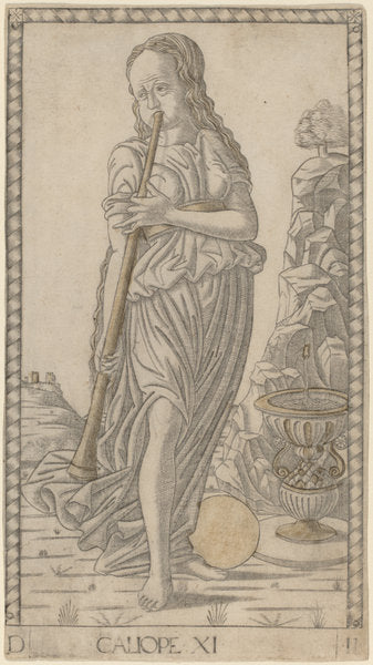 Caliope (Calliope) by Master of the E-Series Tarocchi (Italian, active c. 1465), 16X12"(A3)Poster Print