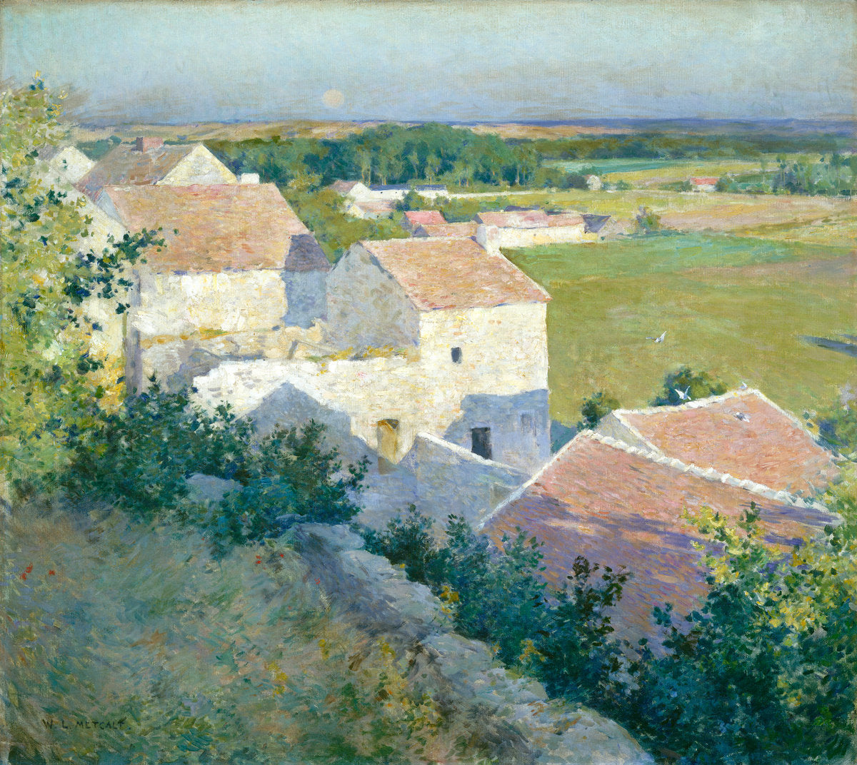 Midsummer Twilight by Willard Leroy Metcalf (American, 1858 - 1925), 16X12"(A3)Poster Print
