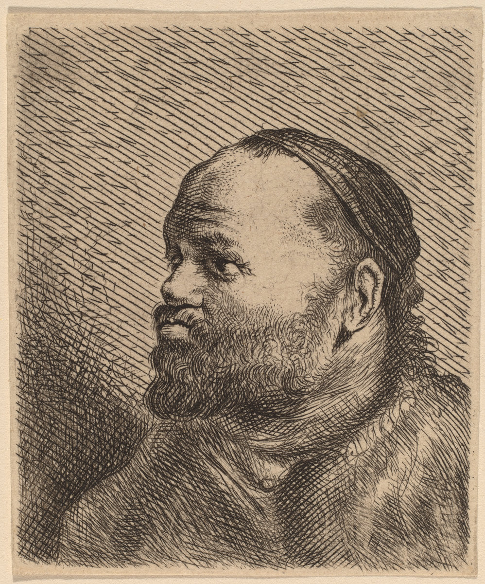 Bust of a Man with Thick Lips by Jan Lievens (Dutch, 1607 - 1674), 16X12"(A3)Poster Print