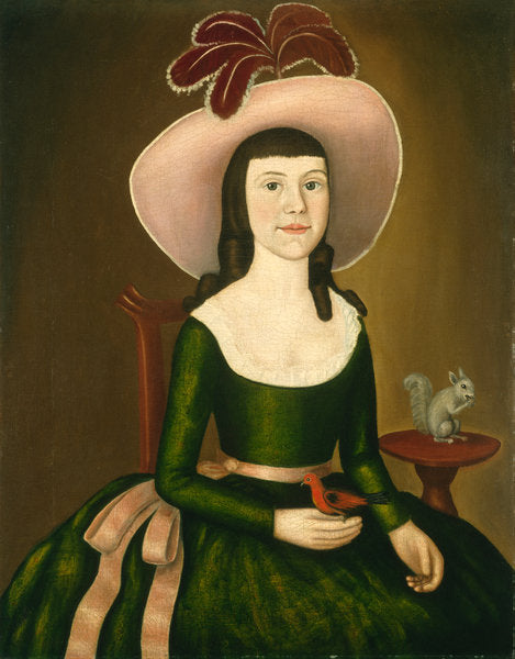 Miss Denison of Stonington, Connecticut (possibly Matilda Denison) by The Denison Limner (Probably Joseph Steward) (American, active c. 1790), 16X12"(A3)Poster Print