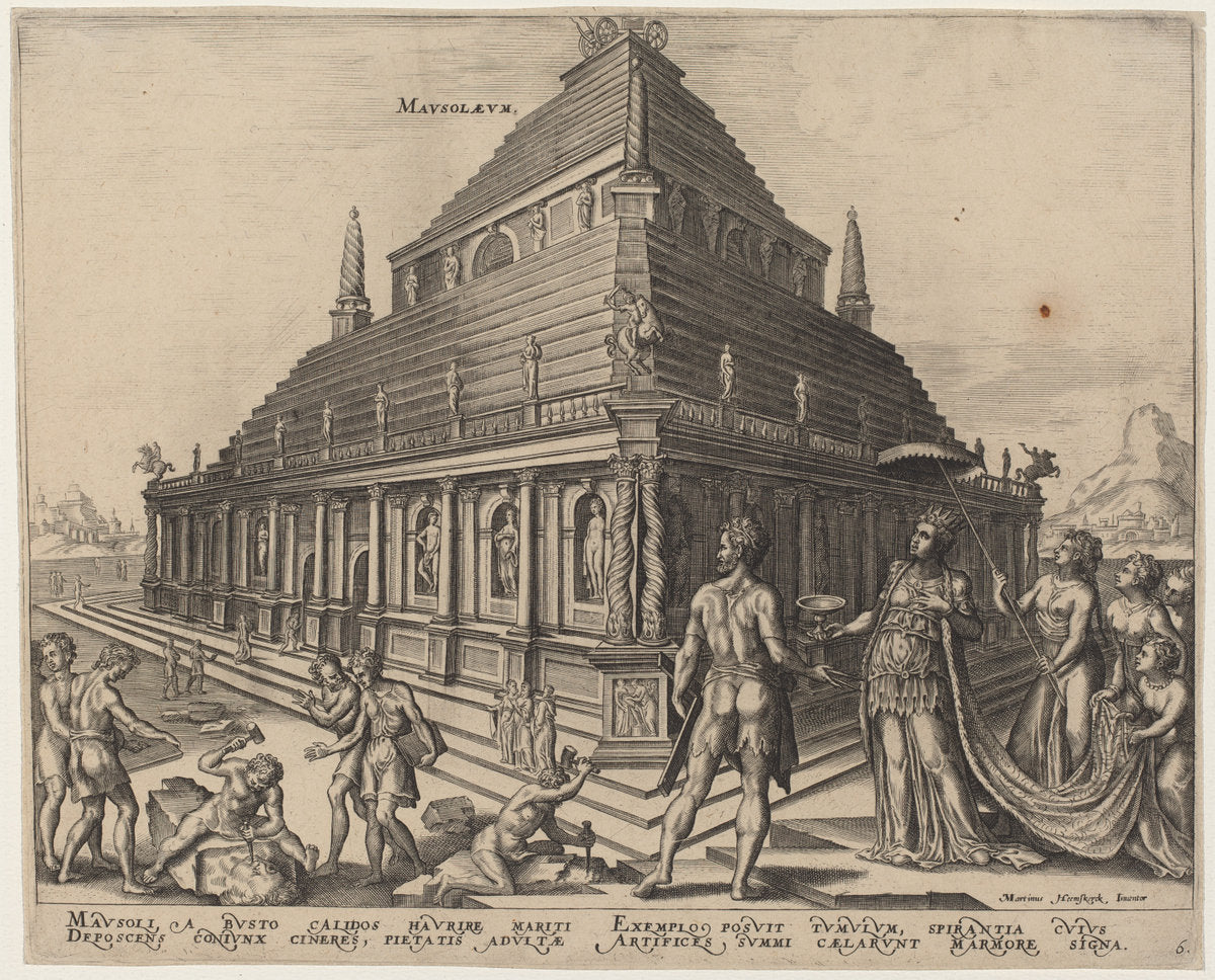 The Seven Wonders by Philip Galle (Flemish, 1537 - 1612), 16X12"(A3)Poster Print