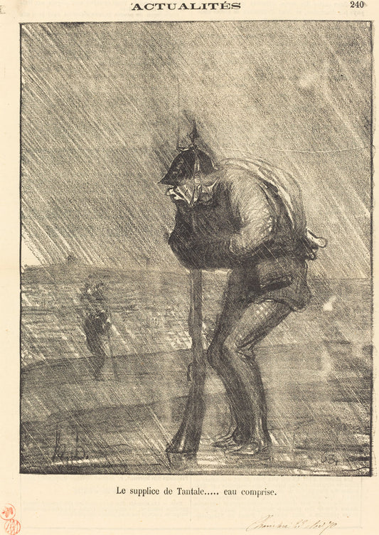 Le supplice de tantale... eau comprise by Honoré Daumier (French, 1808 - 1879), 16X12"(A3)Poster Print