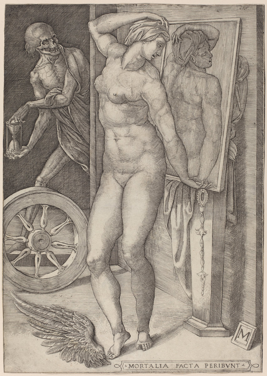 16th century by Italian 16th Century (Allegory of Vanity (Death Surprising a Woman)), 16X12"(A3)Poster Print