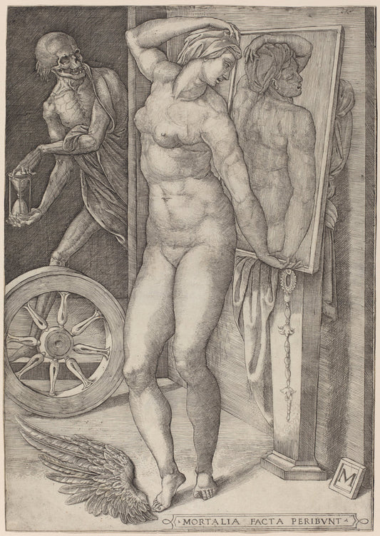 16th century by Italian 16th Century (Allegory of Vanity (Death Surprising a Woman)), 16X12"(A3)Poster Print