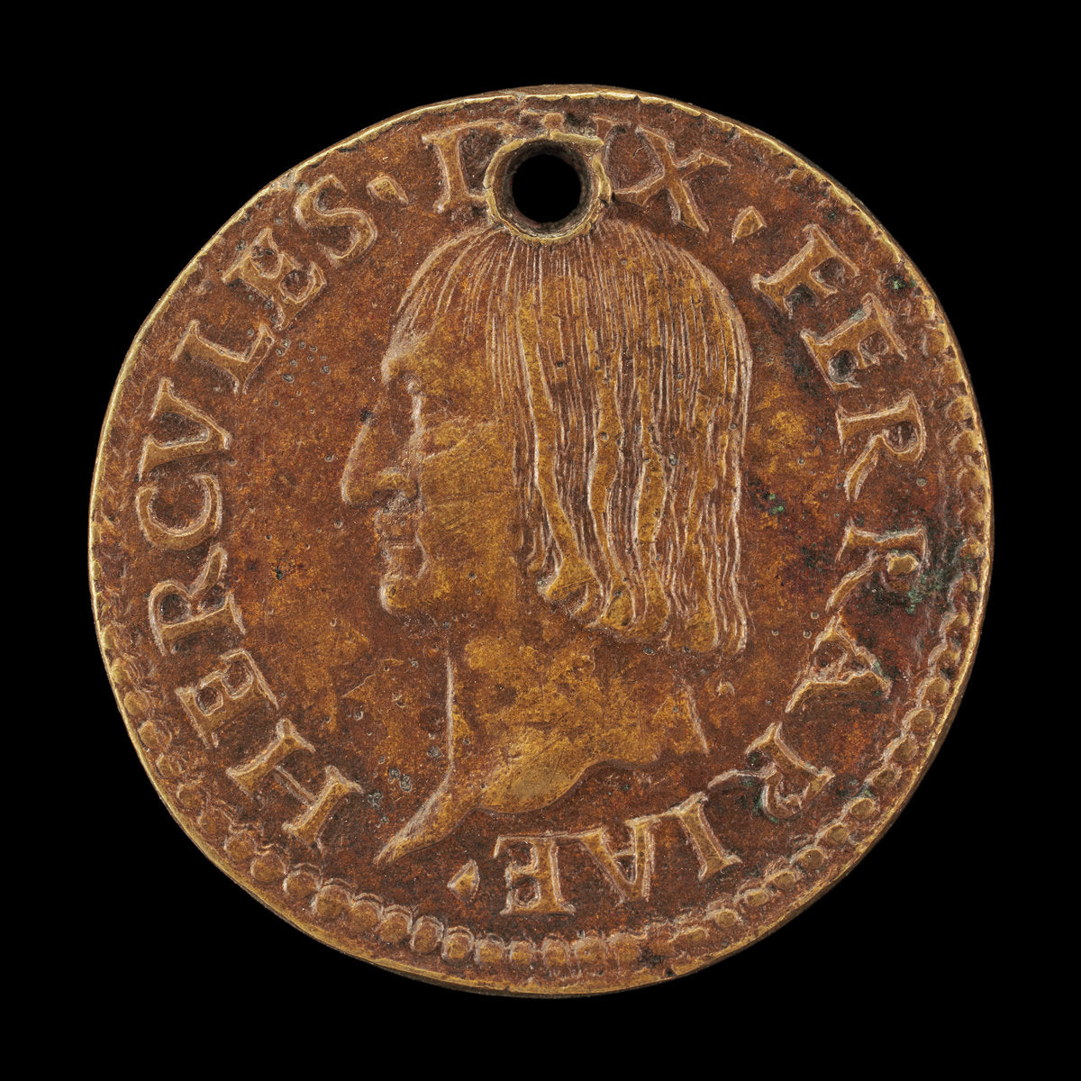 15th century by Ferrarese 15th Century (Ercole I d'Este, 1431-1505, 2nd Duke of Ferrara, Modena, and Reggio 1471 [obverse]), 16X12"(A3)Poster Print