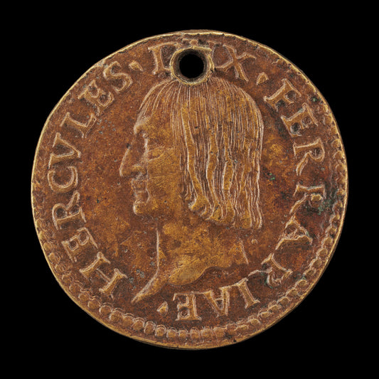 15th century by Ferrarese 15th Century (Ercole I d'Este, 1431-1505, 2nd Duke of Ferrara, Modena, and Reggio 1471 [obverse]), 16X12"(A3)Poster Print