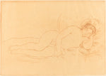 Female Nude Reclining (Femme nue couchee) by Auguste Renoir (French, 1841 - 1919), 16X12"(A3)Poster Print