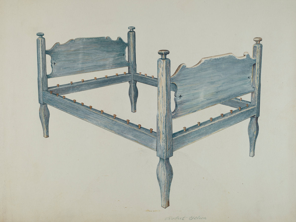 Bedstead by Robert Gilson (American, active c. 1935), 16X12"(A3)Poster Print