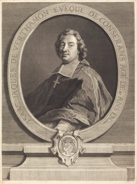 Isaac-Jacques de Verthamon by Pierre-Imbert Drevet after François de Troy (French, 1697 - 1739), 16X12"(A3)Poster Print