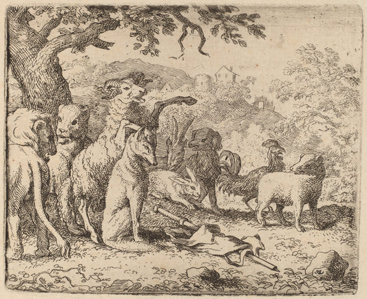 The Ram Blesses Reynard by Allart van Everdingen (Dutch, 1621 - 1675), 16X12"(A3)Poster Print