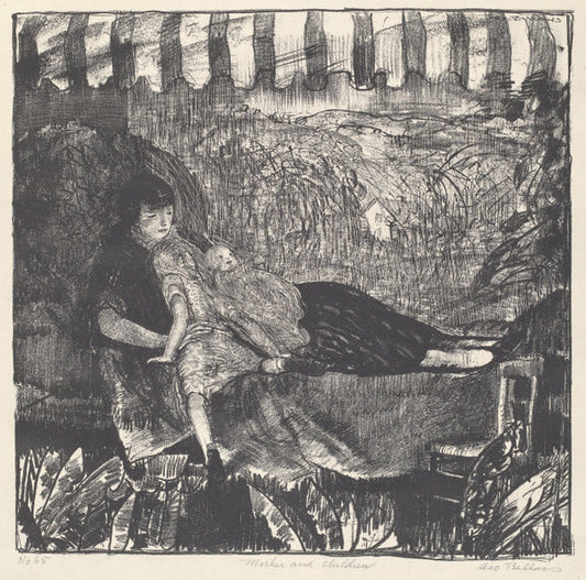 Mother and Children by George Bellows (American, 1882 - 1925), 16X12"(A3)Poster Print