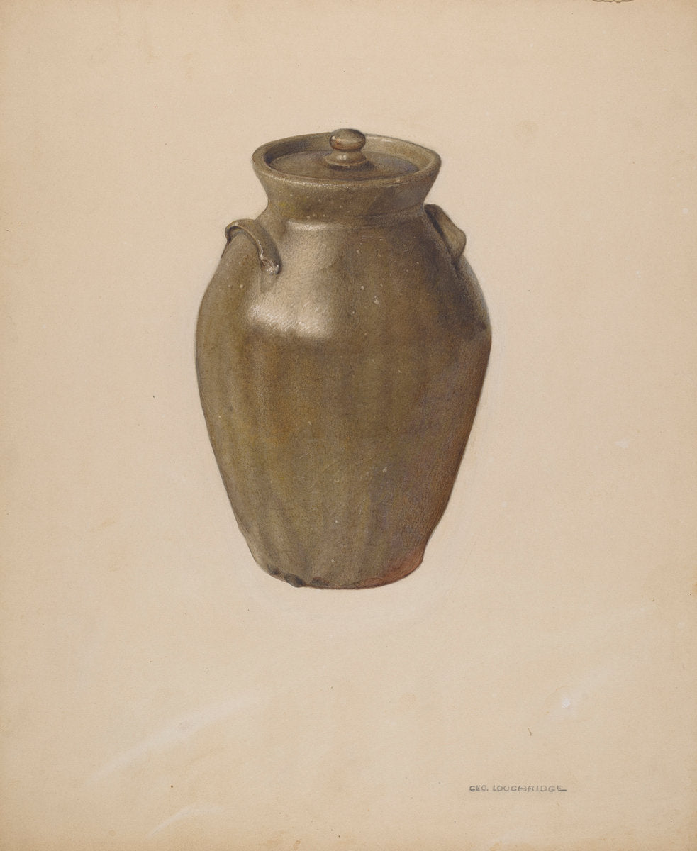 Covered Jar by George Loughridge (American, active c. 1935), 16X12"(A3)Poster Print