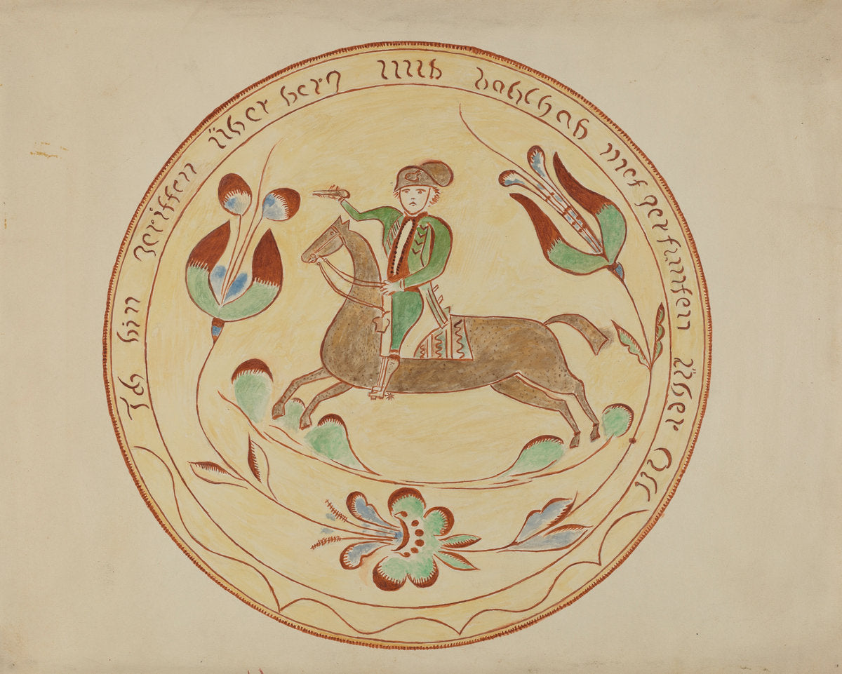 1935/1942 by American 20th Century (Pa. German Plate), 16X12"(A3)Poster Print