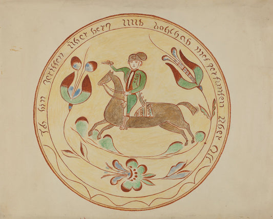 1935/1942 by American 20th Century (Pa. German Plate), 16X12"(A3)Poster Print