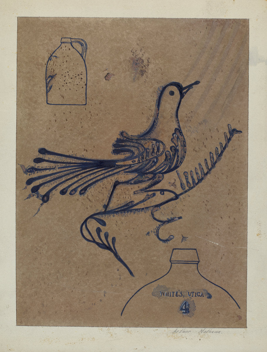 Stoneware Jug by Arthur Mathews (American, active c. 1935), 16X12"(A3)Poster Print